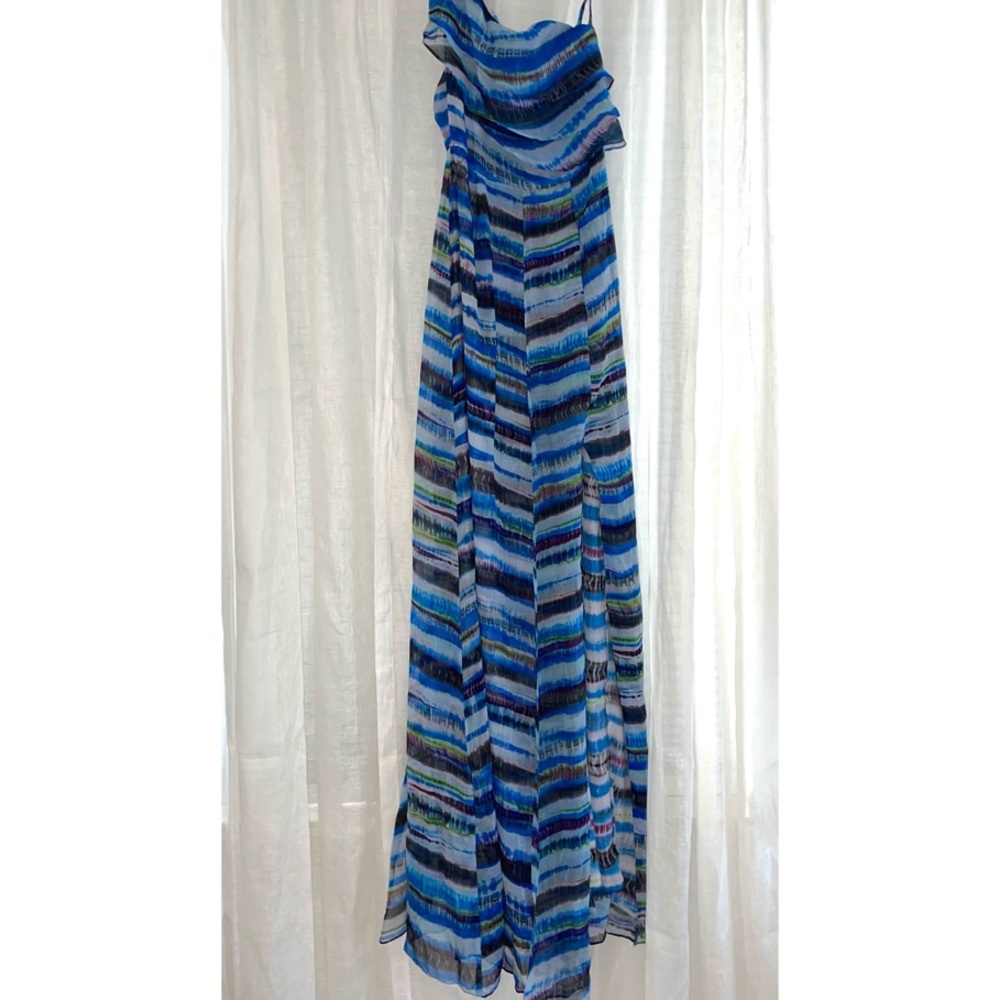 BCBGMAXAZRIA New With Tags Blue Stripped Maxi Dress Size 2